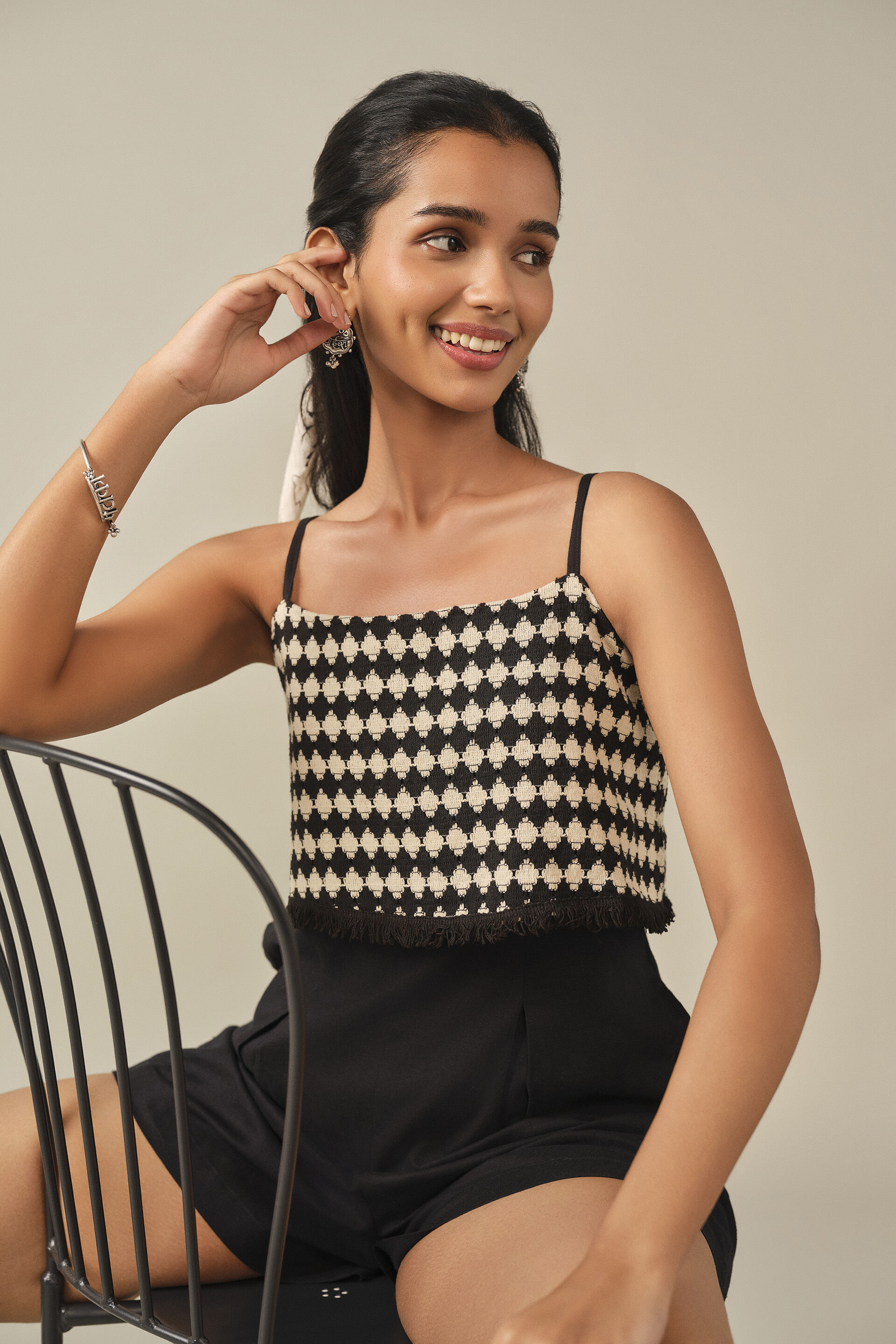 Straight Playsuit in Black, Black, image 2